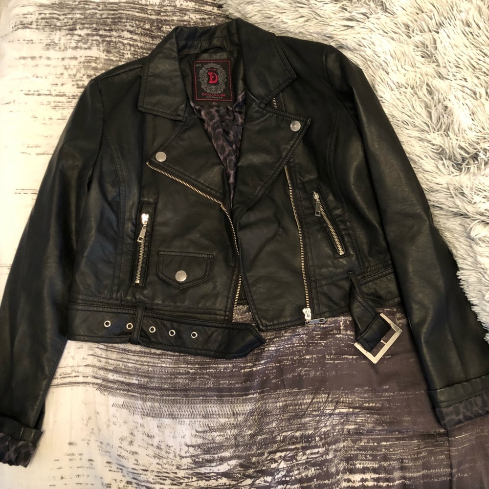 Dollhouse black faux leather jacket